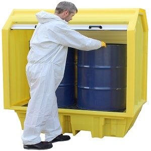 Hard Covered Spill Pallet for 2 Drums