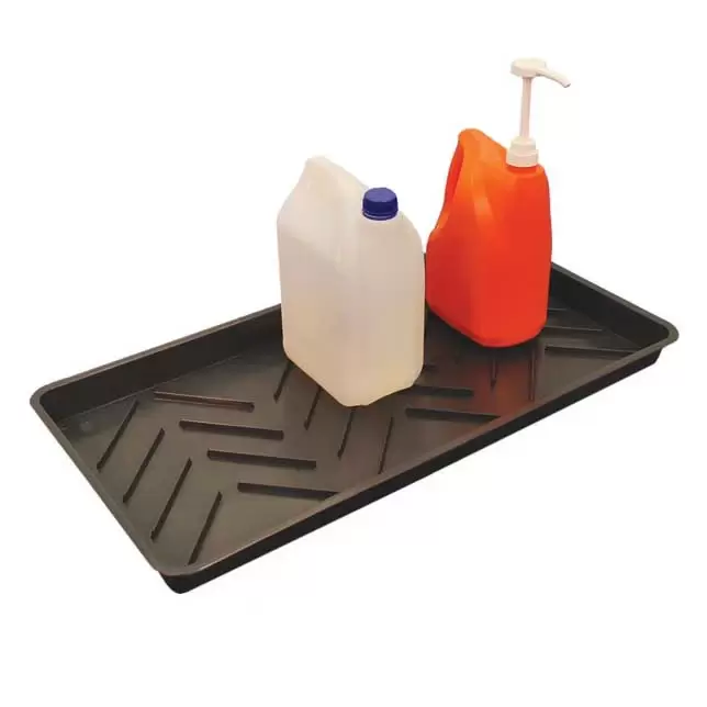 two bottles on a small drip tray