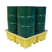 4 drum plastic spill pallet