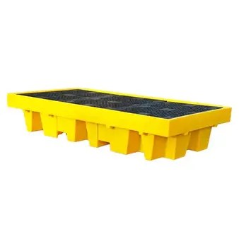 Yellow Plastic Spill Pallet for 8 Drums Storage