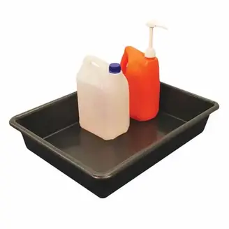 black Plastic Drip Tray with cans