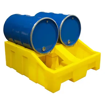Horizontal dispenser for 2 drums